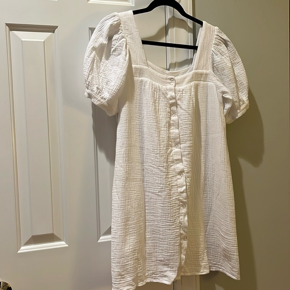 Victoria Dunn White Cotton Dress